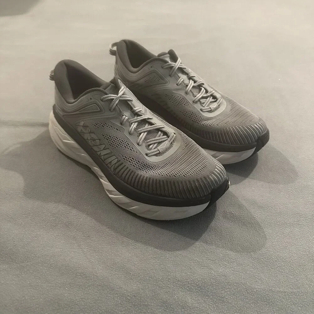 Hoka One One Bondi 7 Running Shoes Wild Dove Dark Shadow 1110518 WDDS Mens 11